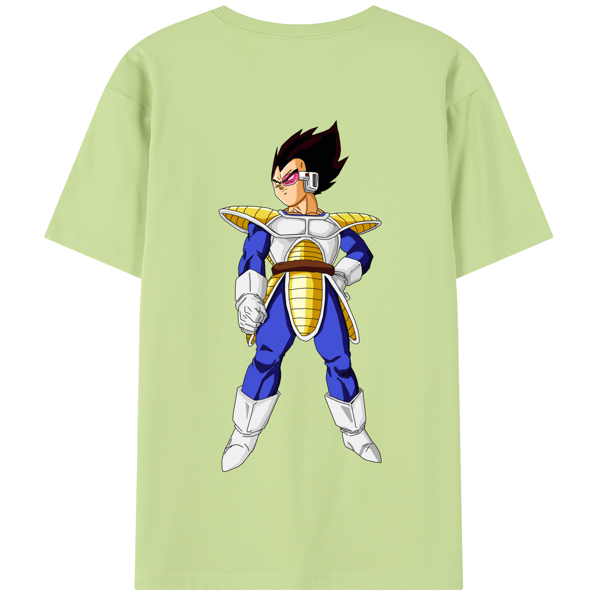 （画像用） ドラゴンボール ベジータ四世（Bejīta Yonsei）DRAGON BALL Vegeta IV 綿100％半袖Tシャツ（背面プリント）